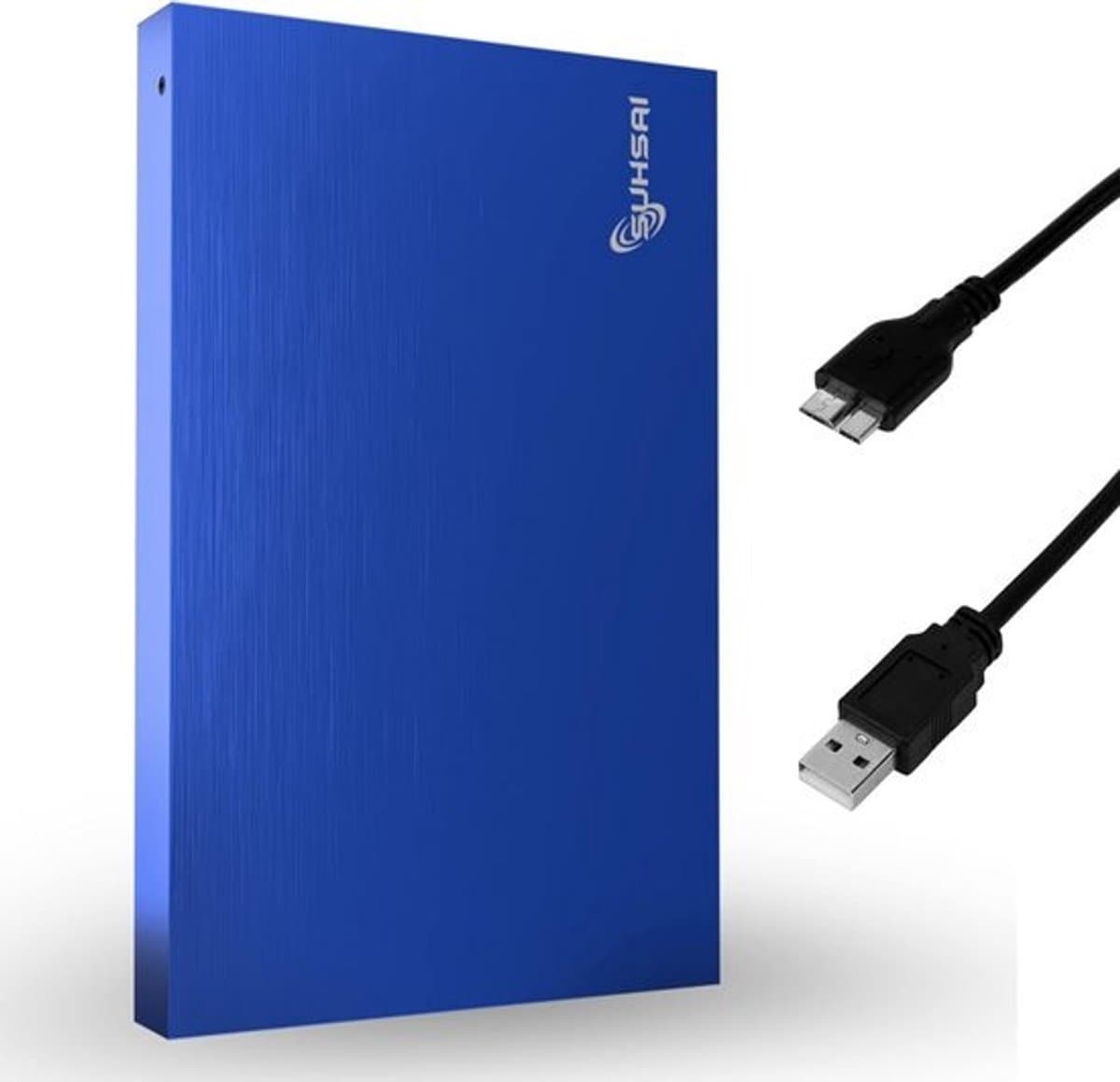 Draagbare Externe Harde Schijf 250GB USB 3.0 Opslag voor Laptop, PC, Mac en Gameconsole - Blauw — afbeelding 1