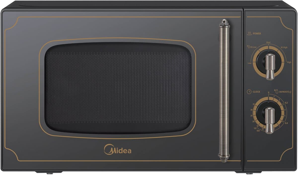 Midea MM720CJ7B - Magnetron - 20L - 700 W - Retro - Zwart — afbeelding 1