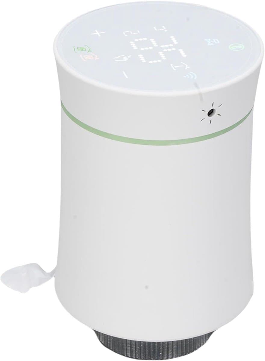 Slimme Thermostaat Kraan - Radiatorregelaar Programmeerbaar - Energie Besparen - App en Stembediening - 5°C-45°C - Wit — afbeelding 1