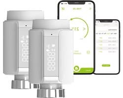 Slimme Radiator Thermostaat - Thermostaatkraan Zigbee - Energie Besparen - App en Spraakbesturing - M30 x 15 - Wit
