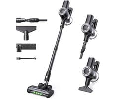 Lubluelu P2 Draadloze Steelstofzuiger 35Kpa- 5 in 1 Handstofzuiger - Zelfstaand Design - 50 Min Gebruikstijd - Verwijderbare Batterij- Anti-klit Borstel - HEPA-filter - LED-koplampen