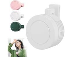 Mini clipventilator, draagbaar, stil, zonder bladen, oplaadbaar via USB, werkt op batterijen, 360° draaibaar, 3 snelheden instelbaar, hangend formaat, voor buitengebruik, landelijke stijl