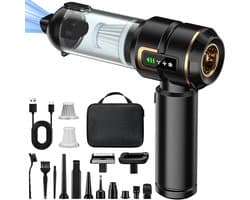 Auto Kruimeldief Draadloos 4-in-1 – 28000Pa Handstofzuiger met LCD Display, HEPA Filter, USB-C Oplaadbaar, 6000mAh Accu