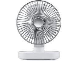 Tafelventilator Oplaadbaar – Stille Ventilator – 4 Snelheden – 90° Oscillatie – 4000 mAh