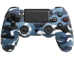PS4 Draadloze Controller V2 - Geschikt voor PS4 - Camouflage Blauw