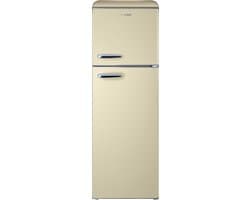 HYUNDAI - Retro Koel - vriescombinatie - 296 Liter - Energieklasse E - Crème