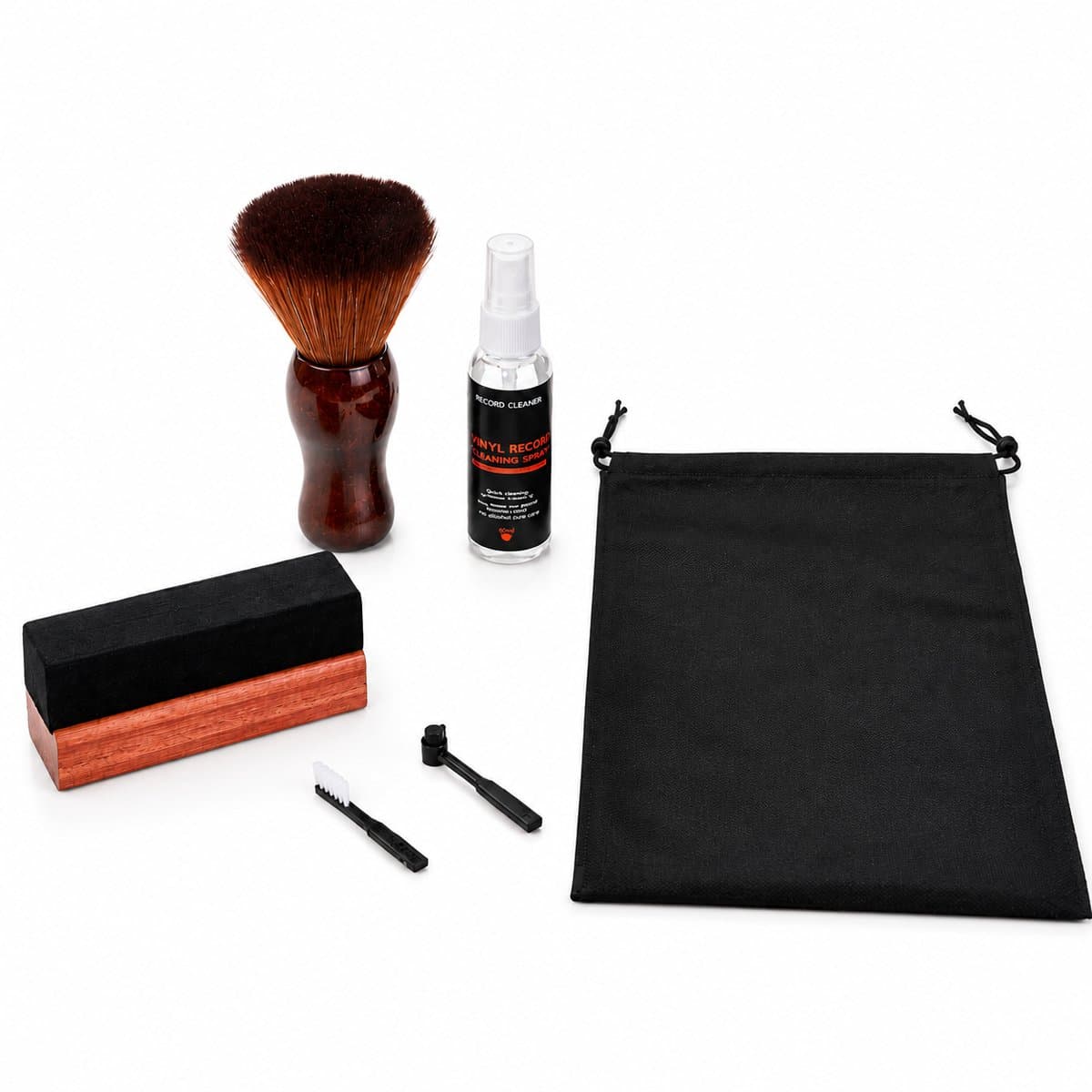 LunaLuxa - Schoonmaakset voor platen - 6 delig - antistatisch - vinyl cleaning kit - vinyl borstel - lp schoonmaakset - platenreiniger - platenborstel — afbeelding 1