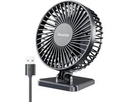 Ventilator USB met 3 Snelheden – Stil, Compact en 30° Kantelbaar – Zwart