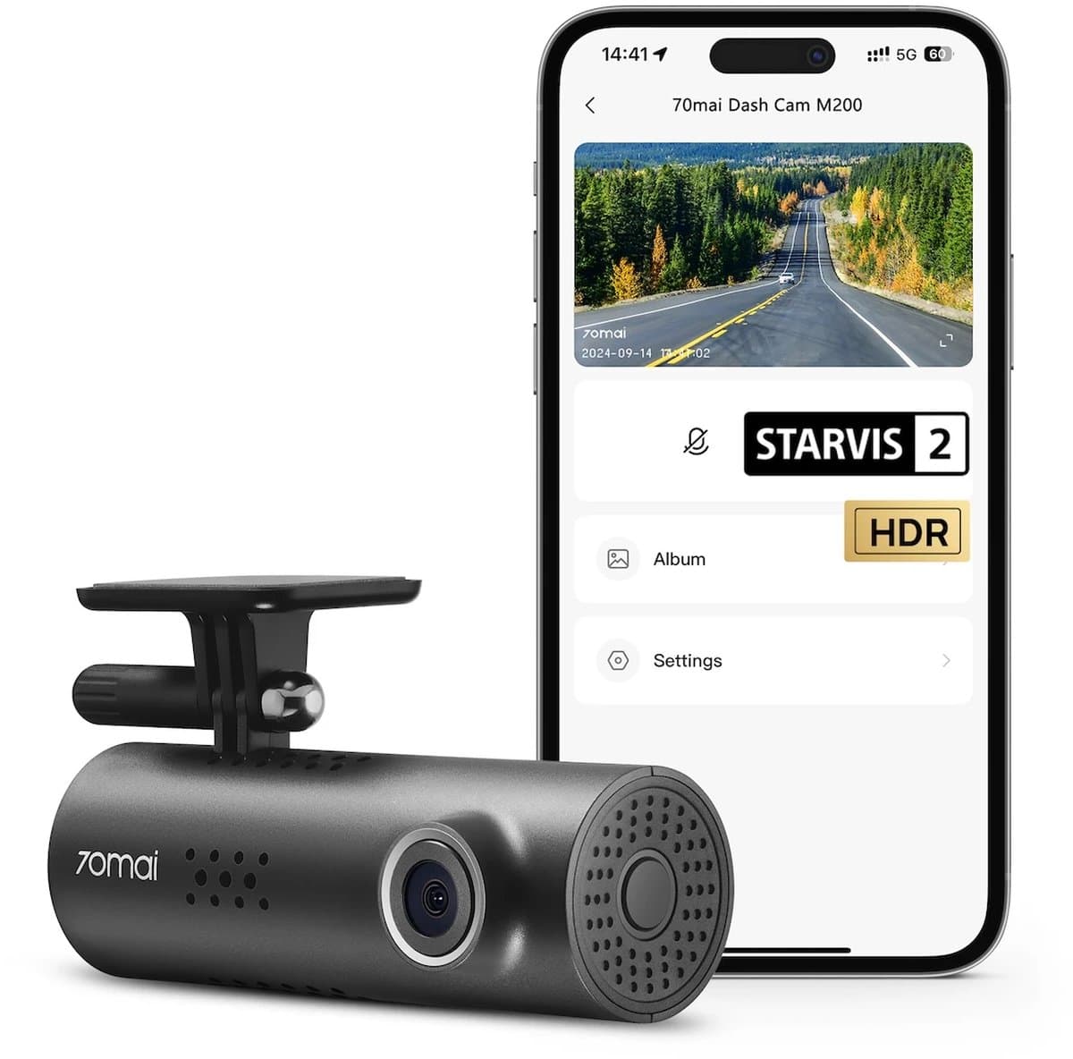 Dashcam 1080P HDR – Nachtzicht – Spraakbediening – WiFi – G-Sensor – Voorruitcamera — afbeelding 1