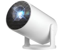 Lìon® Mini Beamer - Beamer - Projector - Wit - 10cm x 10cm x 17cm