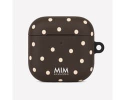 MIM Amsterdam - Spot On - Geschikt voor AirPods 4 - AirPod hoesje - Stippen print - AirPod hoesje met print - Shockproof- Cover voor AirPods - Trendy AirPod case