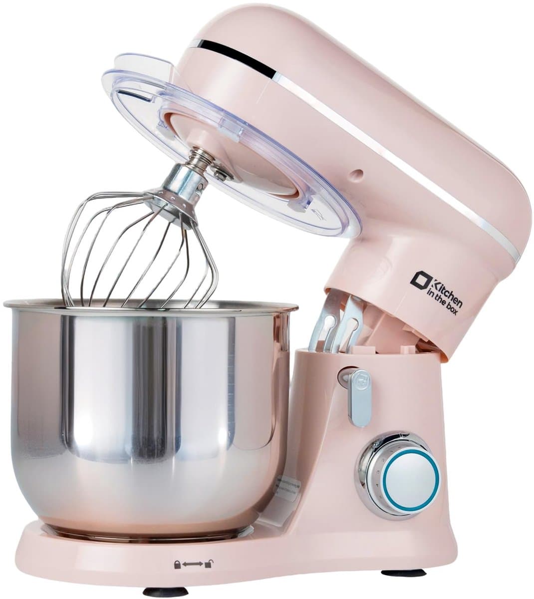 SnelShoppen - Kitchen in the box Keukenmachine 3,5L - Kleine Kneedmachine met 10 Snelheden, Roze Deegmachine met Kneedhaken, Garde en Klopper - Ideaal — afbeelding 1