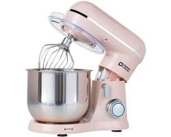 SnelShoppen - Kitchen in the box Keukenmachine 3,5L - Kleine Kneedmachine met 10 Snelheden, Roze Deegmachine met Kneedhaken, Garde en Klopper - Ideaal