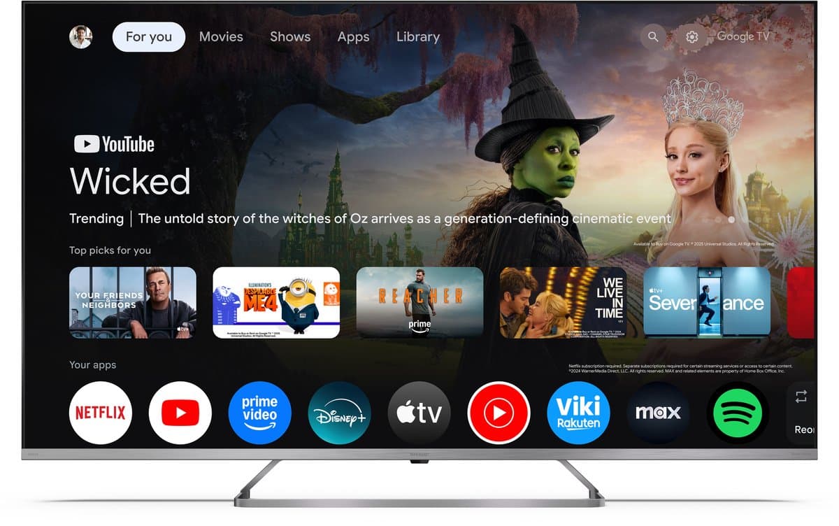 SHARP 50JP7265 - 50" 4K Ultra HD QLED MiniLED Google TV — afbeelding 1