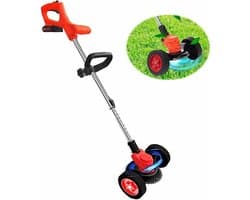 Snoerloze Grasmaaier - Elektrische Grasmaaier - Gazon Onderhouden - Verstelbare Snijkop - 230 mm Maaidiameter - Rood