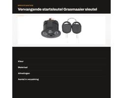 Startsleutel Vervangend - 3 Posities - 2 Sleutels - Compatibel met 925-04228/725-04228 - Duurzaam - ABS L/Koper Materiaal - Ontstekingsschakelaar