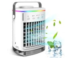Mobiele Airco Zonder Afvoer - Mobiele Airco voor Slaapkamer - Luchtkoeler - Aircooler - 470ML - 3 Standen & Timer - 5V - Wit
