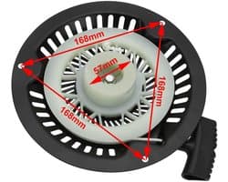Dailygoods - Grasmaaier Terugslag Starter - Vervangingsdeel - Handmatig - Compatibel met Webb WER46SP - Duurzaam ontwerp - Geschikt voor grasmaaiers
