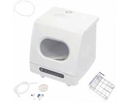Compacte Vaatwasser - Mini Vaatwasser - Thuiskeuken Gebruik - 6 Couverts Capaciteit - 40x40x41.5 cm - Wit