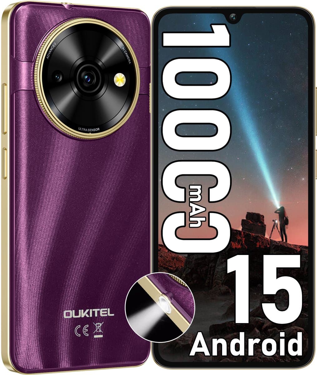 OUKITEL C59 Smartphone, 10000mAh, 16GB+128GB, 6,88" HD+ 90Hz, Android 15, 13MP, GPS — afbeelding 1