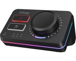 FIFINE SC9 - Zwart - Streaming Deck - DJ Mixer - Gaming Mixer - Podcast / Stream / Gaming - XLR Aansluiting - Line-in - Voice Changer