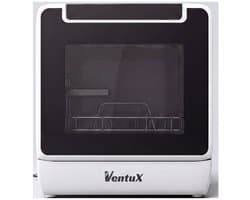 Ventux® Mini Vaatwasser Incl. App – 8 Programma’s – 4-6 couverts - Kleine Smalle Vrijstaand Vaatwasser Voor Camping - 900 Watt Afwasmachine – 42,5 x 42,8 x 45,8 cm - Wit