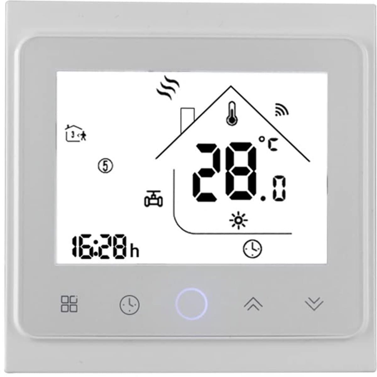 Slimme Thermostaat - Verwarming Regelaar - Comfort Verhogend - App Bediening - 24V - Wit — afbeelding 1