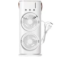 Mini USB-ventilator met mist - 3 in 1: personeel ventilator, verdampende luchtkoeler en kleine luchtbevochtiger, 3 regelbare snelheden