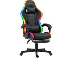 GPRacing RGB - Game Stoel - Met RGB Verlichting - Gaming Stoel - Ergonomische Bureaustoel - Gamestoel - Verstelbaar - Gaming Chair - Zwart