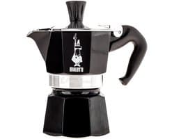 Bialetti Moka Express Percolator 1 Kops Zwart – Espresso Maker – Aluminium – Italiaanse Koffiezetter