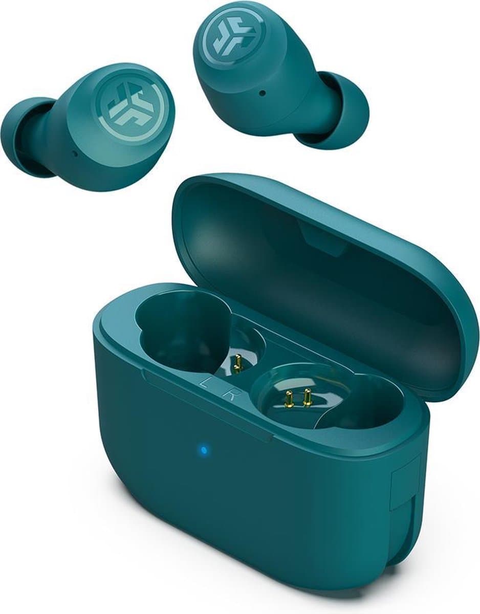 JLab Go Pop Draadloze Oordopjes - Bluetooth Oortjes Draadloos - 35 uur Batterijduur - Be Aware Audio - Met Microfoon - Geschikt voor Android en Apple - Groen — afbeelding 1