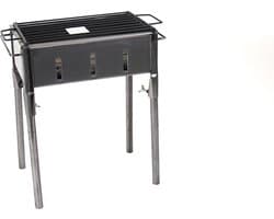 Gerimport Houtskoolbarbecue Exa 35 X 20 X 50 Cm Zwart/zilver