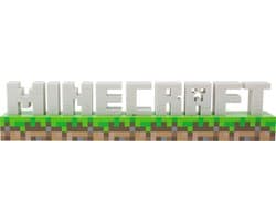 Minecraft Logo Lamp – Officieel Gelicentieerde Merchandise, 2 Lichtstanden, Werkt op USB of Batterijen, Decoratie voor Slaapkamer of Gamekamer – Paladone