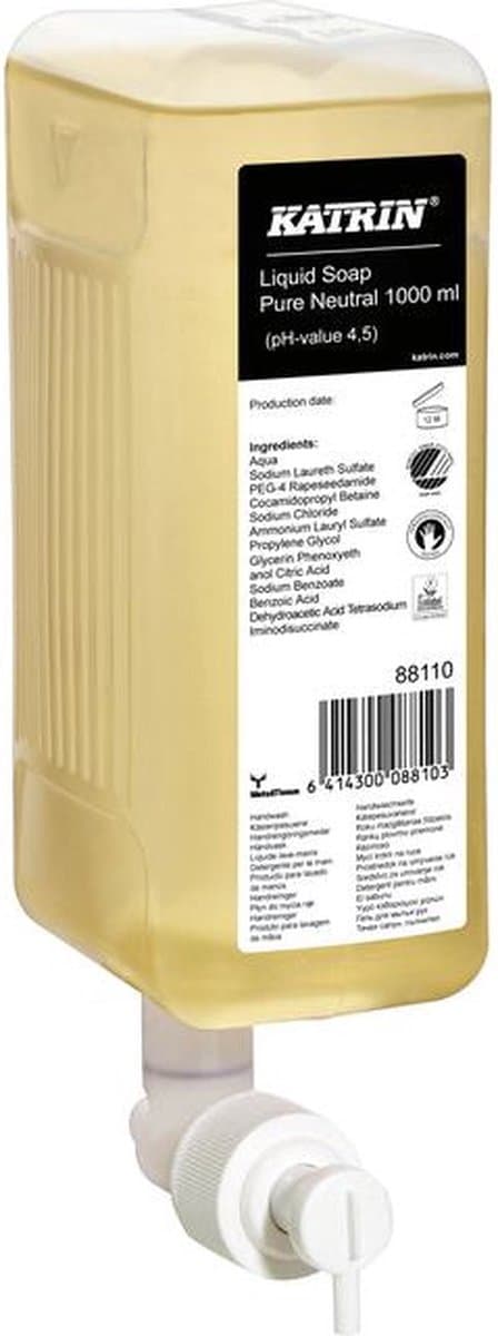 Handzeep katrin clean vloeibaar 1000ml | 6 stuks — afbeelding 1