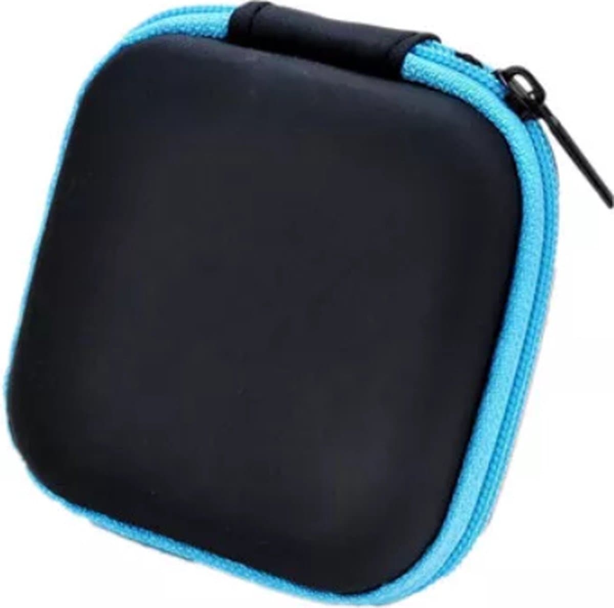 Oortjes opberg hoesje - Case - Etui - Organizer - Voor oordopjes en laadkabels - USB - Blauw — afbeelding 1