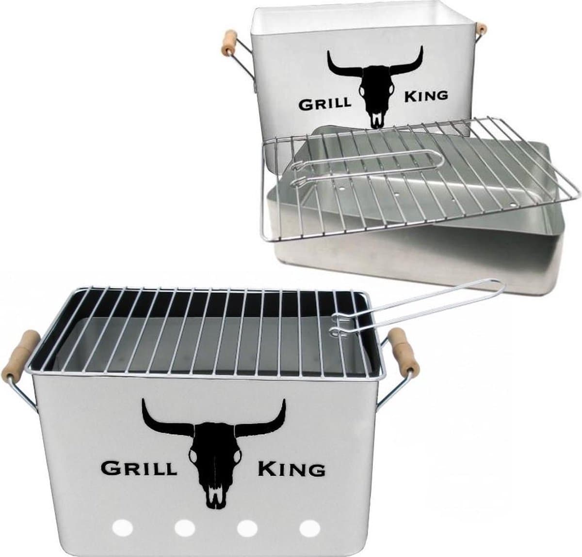 Grill King BBQ - Houtskool barbecue - Retro model — afbeelding 1