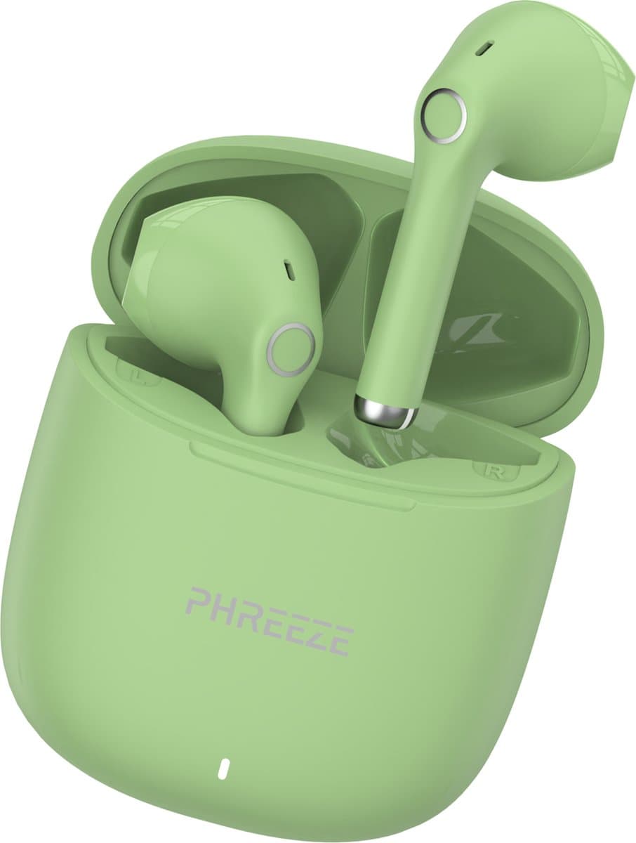 Phreeze Draadloze Oordopjes - Bluetooth Oordoppen - True Wireless EarBuds - Draadloos - 2e Generatie - Groen — afbeelding 1