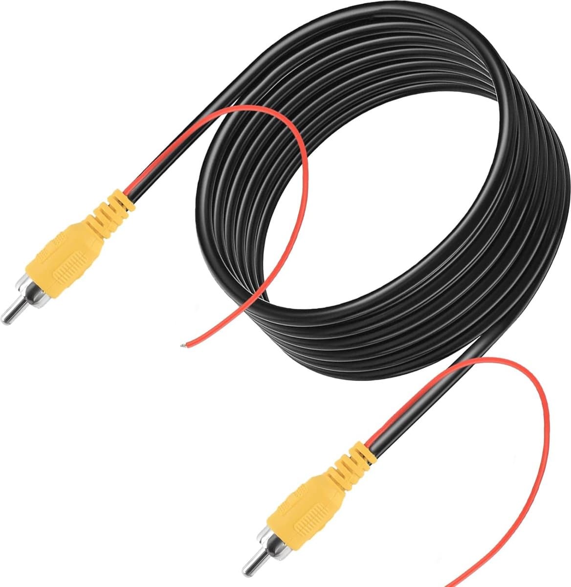 Dubbel afgeschermde 10 m RCA-videoaansluitkabel voor monitor en achteruitrijcamera — afbeelding 1