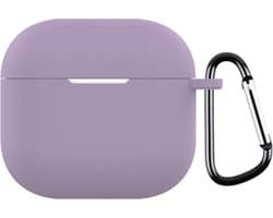 Telestore - hoesje geschikt voor AirPods 4 / Airpods 5 soft case cover - paars - TPU hoesje Beschermhoes - AirPods 4 /5 Cover - AirPods 4 / 5 hoesje - Geschikt voor Apple Airpods 4 en Airpods 5 - gel hoesje met sleutelhanger