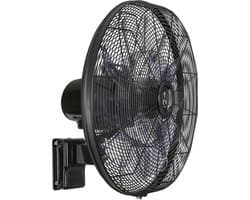 CasaFan AIROS ECO SILENT WALL SW Wandventilator 90 W (Ø) 514 mm Zwart - Extra stil door DC-motor - Afstandsbediening, Timer, Oscillerend