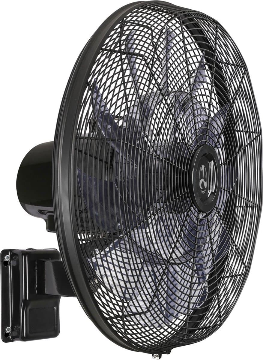 CasaFan AIROS ECO SILENT WALL SW Wandventilator 90 W (Ø) 514 mm Zwart - Extra stil door DC-motor - Afstandsbediening, Timer, Oscillerend — afbeelding 1