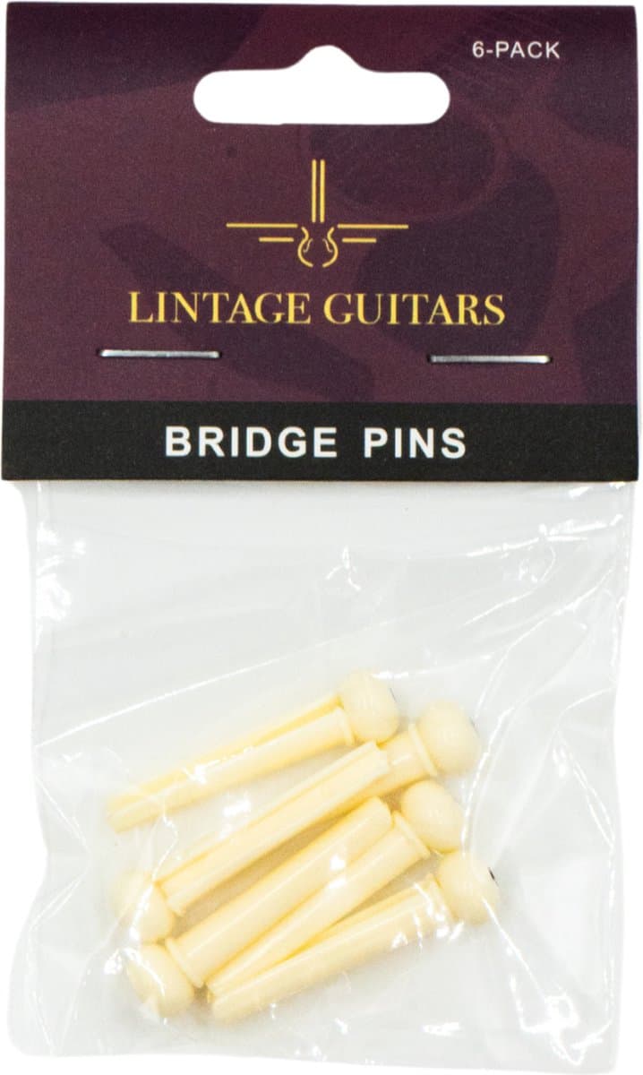 Premium Brugpinnen Wit akoestische gitaar - Set (6 stuks) Brugpin - Pinnen voor gitaar - Gitaar volwassenen - Gitaar kind — afbeelding 1