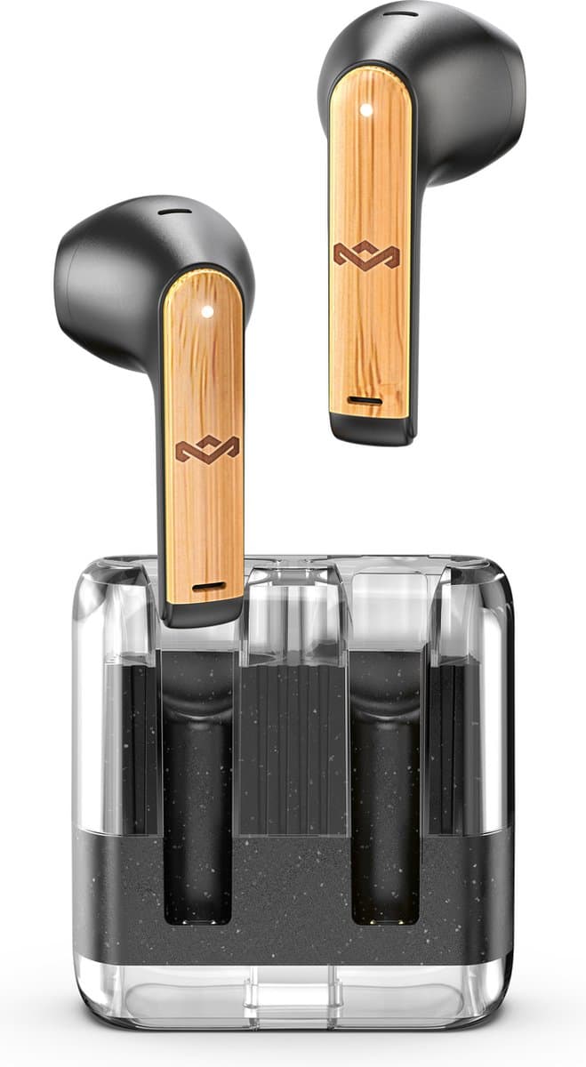 House of Marley Zion Draadloze Oordopjes - Oortjes Draadloos - Bluetooth - Met Oplaadcase - 16 uur Batterijduur - Duurzaam en Lichtgewicht Ontwerp - USB C - Zwart — afbeelding 1