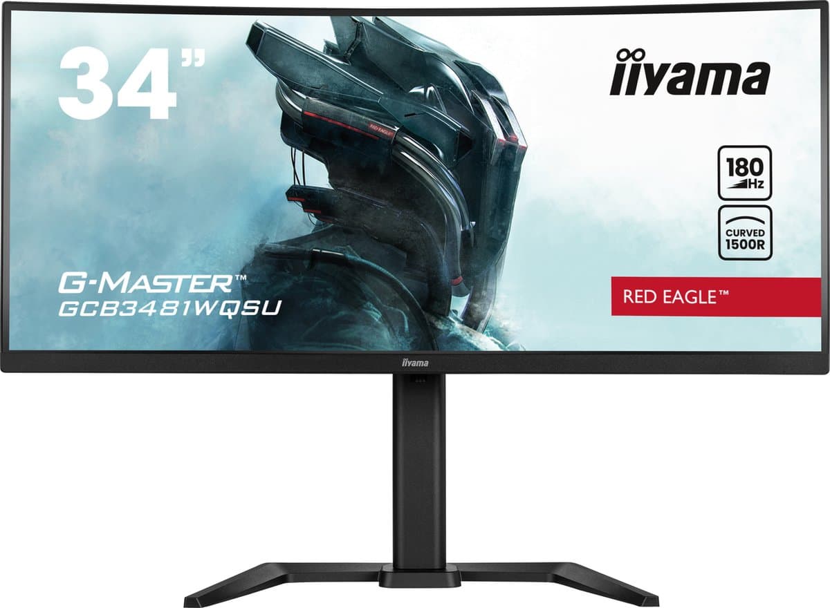 Iiyama G-Master GCB3481WQSU-B1 - 34 inch - WQHD - VA - 180 Hz - Verstelbaar - Curved — afbeelding 1
