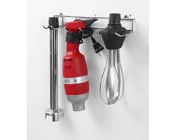 HENDI Opbergrek met muurbevestiging – stalen constructie – 365x130x70 mm – voor staafmixer en hulpstukken