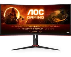 AOC CU34G2 - QHD VA Curved UltraWide 100Hz Gaming Monitor - 34 Inch