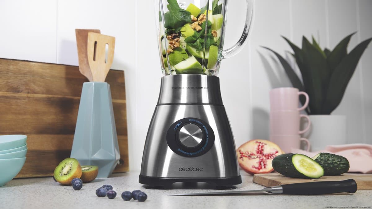 MIXER CECOTEC POWER BLACK TITANIUM 1800 2,1 L 1800W ROESTVRIJ STAAL — afbeelding 1
