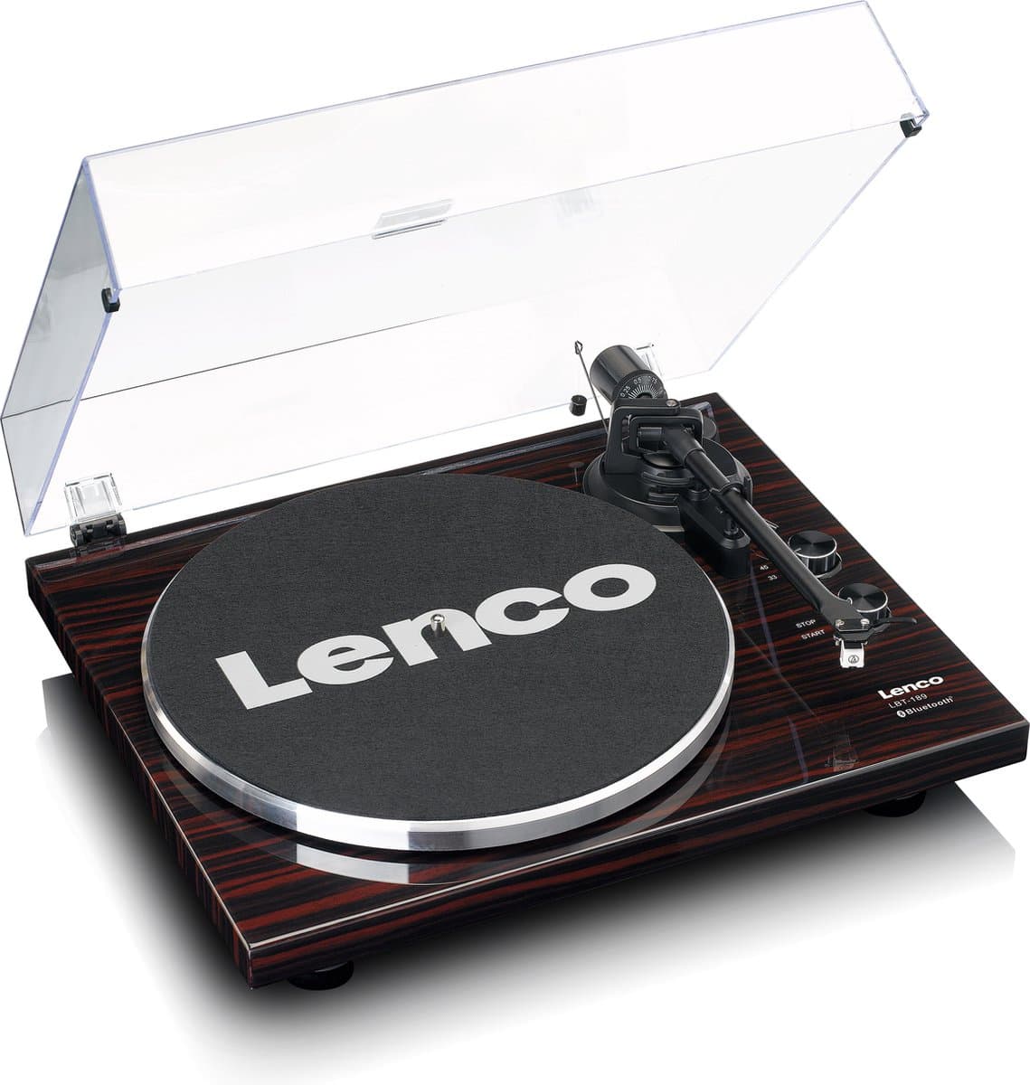 Lenco Platenspeler met Bluetooth - LBT-189WA - Bruin — afbeelding 1