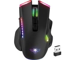Spirit of Gamer Gaming Muis – Muis – Muis Draadloos – 8 Knoppen – RGB – 4800 DPI – Zwart