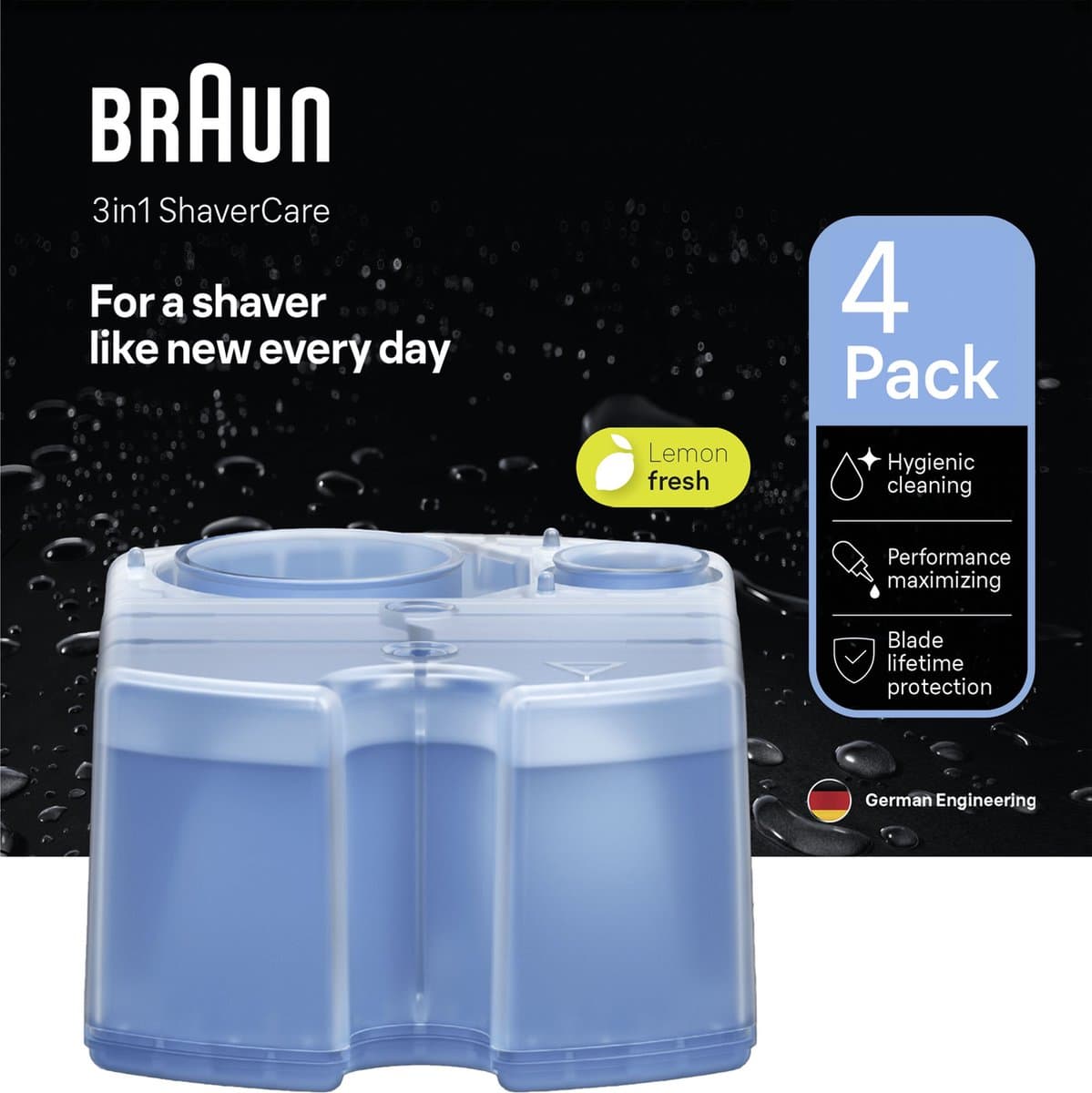 Braun Clean & Renew Refill Cartridge CCR 4 stuks — afbeelding 1